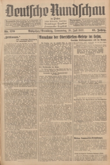 Deutsche Rundschau in Polen : früher Ostdeutsche Rundschau, Bromberger Tageblatt, Pommereller Tageblatt. Jg.61, Nr. 170 (29 Juli 1937) + dod.