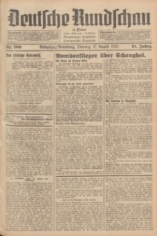 Deutsche Rundschau in Polen : früher Ostdeutsche Rundschau, Bromberger Tageblatt, Pommereller Tageblatt. Jg.61, Nr. 186 (17 August 1937) + dod.