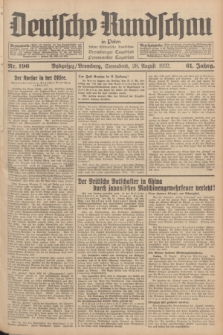 Deutsche Rundschau in Polen : früher Ostdeutsche Rundschau, Bromberger Tageblatt, Pommereller Tageblatt. Jg.61, Nr. 196 (28 August 1937) + dod.