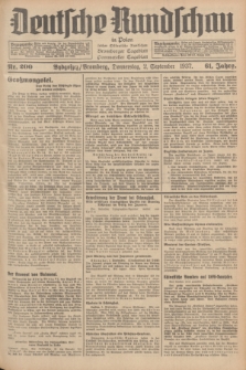 Deutsche Rundschau in Polen : früher Ostdeutsche Rundschau, Bromberger Tageblatt, Pommereller Tageblatt. Jg.61, Nr. 200 (2 September 1937) + dod.