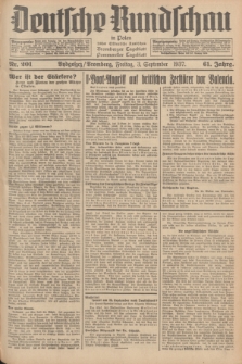 Deutsche Rundschau in Polen : früher Ostdeutsche Rundschau, Bromberger Tageblatt, Pommereller Tageblatt. Jg.61, Nr. 201 (3 September 1937) + dod.