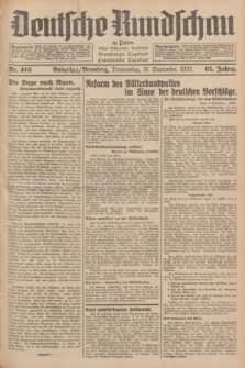Deutsche Rundschau in Polen : früher Ostdeutsche Rundschau, Bromberger Tageblatt, Pommereller Tageblatt. Jg.61, Nr. 212 (16 September 1937) + dod.