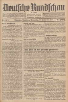 Deutsche Rundschau in Polen : früher Ostdeutsche Rundschau, Bromberger Tageblatt, Pommereller Tageblatt. Jg.61, Nr. 218 (23 September 1937) + dod.