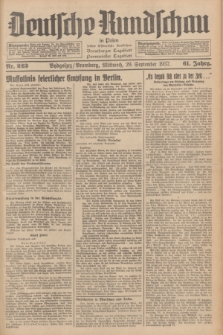 Deutsche Rundschau in Polen : früher Ostdeutsche Rundschau, Bromberger Tageblatt, Pommereller Tageblatt. Jg.61, Nr. 223 (29 September 1937) + dod.