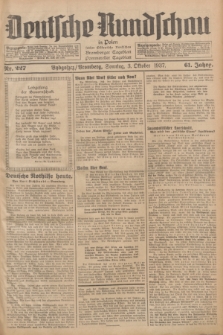 Deutsche Rundschau in Polen : früher Ostdeutsche Rundschau, Bromberger Tageblatt, Pommereller Tageblatt. Jg.61, Nr. 227 (3 Oktober 1937) + dod.