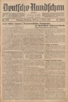 Deutsche Rundschau in Polen : früher Ostdeutsche Rundschau, Bromberger Tageblatt, Pommereller Tageblatt. Jg.61, Nr. 229 (6 Oktober 1937) + dod.