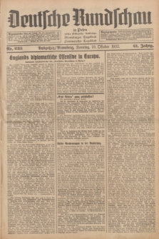 Deutsche Rundschau in Polen : früher Ostdeutsche Rundschau, Bromberger Tageblatt, Pommereller Tageblatt. Jg.61, Nr. 233 (10 Oktober 1937) + dod.