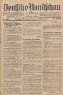 Deutsche Rundschau in Polen : früher Ostdeutsche Rundschau, Bromberger Tageblatt, Pommereller Tageblatt. Jg.61, Nr. 234 (12 Oktober 1937) + dod.