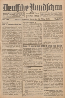 Deutsche Rundschau in Polen : früher Ostdeutsche Rundschau, Bromberger Tageblatt, Pommereller Tageblatt. Jg.61, Nr. 236 (14 Oktober 1937) + dod.