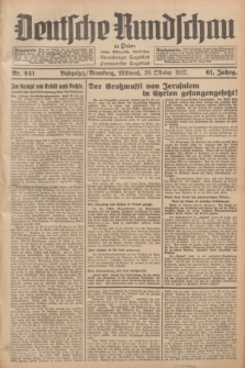 Deutsche Rundschau in Polen : früher Ostdeutsche Rundschau, Bromberger Tageblatt, Pommereller Tageblatt. Jg.61, Nr. 241 (20 Oktober 1937) + dod.