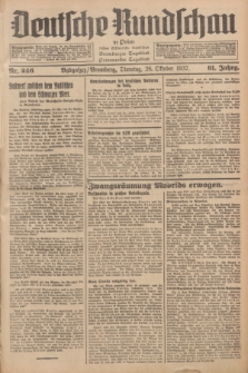 Deutsche Rundschau in Polen : früher Ostdeutsche Rundschau, Bromberger Tageblatt, Pommereller Tageblatt. Jg.61, Nr. 246 (26 Oktober 1937) + dod.