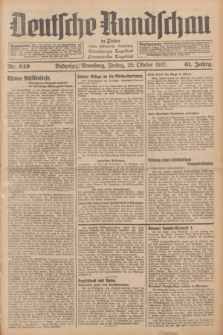 Deutsche Rundschau in Polen : früher Ostdeutsche Rundschau, Bromberger Tageblatt, Pommereller Tageblatt. Jg.61, Nr. 249 (29 Oktober 1937) + dod.