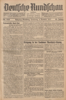 Deutsche Rundschau in Polen : früher Ostdeutsche Rundschau, Bromberger Tageblatt, Pommereller Tageblatt. Jg.61, Nr. 253 (4 November 1937) + dod.