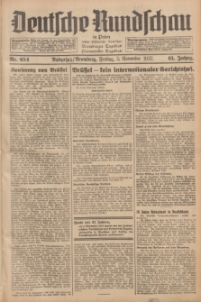 Deutsche Rundschau in Polen : früher Ostdeutsche Rundschau, Bromberger Tageblatt, Pommereller Tageblatt. Jg.61, Nr. 254 (5 November 1937) + dod.