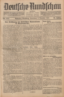 Deutsche Rundschau in Polen : früher Ostdeutsche Rundschau, Bromberger Tageblatt, Pommereller Tageblatt. Jg.61, Nr. 255 (6 November 1937) + dod.