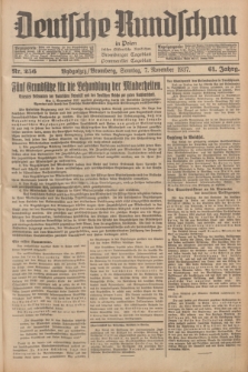 Deutsche Rundschau in Polen : früher Ostdeutsche Rundschau, Bromberger Tageblatt, Pommereller Tageblatt. Jg.61, Nr. 256 (7 November 1937) + dod.