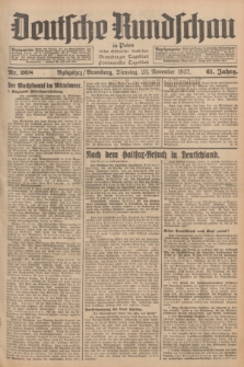 Deutsche Rundschau in Polen : früher Ostdeutsche Rundschau, Bromberger Tageblatt, Pommereller Tageblatt. Jg.61, Nr. 268 (23 November 1937) + dod.