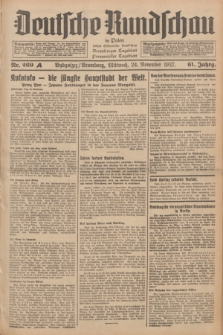 Deutsche Rundschau in Polen : früher Ostdeutsche Rundschau, Bromberger Tageblatt, Pommereller Tageblatt. Jg.61, Nr. 269 A (24 November 1937) + dod.