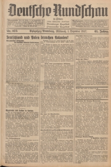 Deutsche Rundschau in Polen : früher Ostdeutsche Rundschau, Bromberger Tageblatt, Pommereller Tageblatt. Jg.61, Nr. 275 (1 Dezember 1937) + dod.