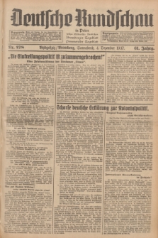 Deutsche Rundschau in Polen : früher Ostdeutsche Rundschau, Bromberger Tageblatt, Pommereller Tageblatt. Jg.61, Nr. 278 (4 Dezember 1937) + dod.