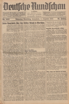 Deutsche Rundschau in Polen : früher Ostdeutsche Rundschau, Bromberger Tageblatt, Pommereller Tageblatt. Jg.61, Nr. 283 (11 Dezember 1937) + dod.