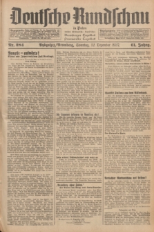 Deutsche Rundschau in Polen : früher Ostdeutsche Rundschau, Bromberger Tageblatt, Pommereller Tageblatt. Jg.61, Nr. 284 (12 Dezember 1937) + dod.