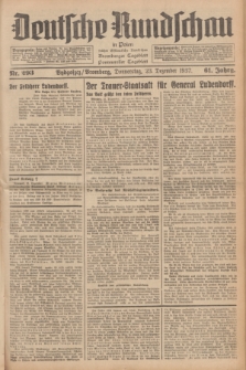 Deutsche Rundschau in Polen : früher Ostdeutsche Rundschau, Bromberger Tageblatt, Pommereller Tageblatt. Jg.61, Nr. 293 (23 Dezember 1937) + dod.