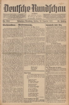Deutsche Rundschau in Polen : früher Ostdeutsche Rundschau, Bromberger Tageblatt, Pommereller Tageblatt. Jg.61, Nr. 294 (24 Dezember 1937) + dod.