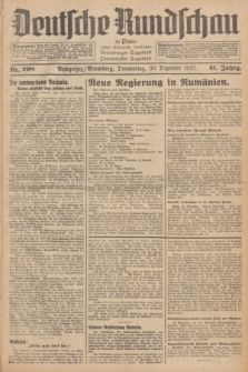 Deutsche Rundschau in Polen : früher Ostdeutsche Rundschau, Bromberger Tageblatt, Pommereller Tageblatt. Jg.61, Nr. 298 (30 Dezember 1937) + dod.