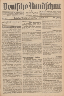 Deutsche Rundschau in Polen : früher Ostdeutsche Rundschau, Bromberger Tageblatt, Pommereller Tageblatt. Jg.62, Nr. 4 (6 Januar 1938) + dod.
