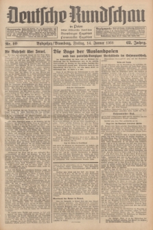 Deutsche Rundschau in Polen : früher Ostdeutsche Rundschau, Bromberger Tageblatt, Pommereller Tageblatt. Jg.62, Nr. 10 (14 Januar 1938) + dod.
