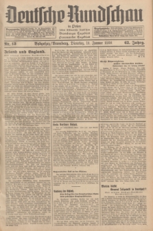 Deutsche Rundschau in Polen : früher Ostdeutsche Rundschau, Bromberger Tageblatt, Pommereller Tageblatt. Jg.62, Nr. 13 (18 Januar 1938) + dod.