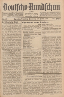 Deutsche Rundschau in Polen : früher Ostdeutsche Rundschau, Bromberger Tageblatt, Pommereller Tageblatt. Jg.62, Nr. 15 (20 Januar 1938) + dod.