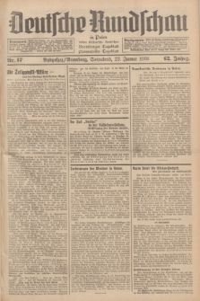 Deutsche Rundschau in Polen : früher Ostdeutsche Rundschau, Bromberger Tageblatt, Pommereller Tageblatt. Jg.62, Nr. 17 (22 Januar 1938) + dod.