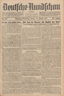 Deutsche Rundschau in Polen : früher Ostdeutsche Rundschau, Bromberger Tageblatt, Pommereller Tageblatt. Jg.62, Nr. 22 (28 Januar 1938) + dod.