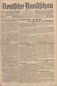 Deutsche Rundschau in Polen : früher Ostdeutsche Rundschau, Bromberger Tageblatt, Pommereller Tageblatt. Jg.62, Nr. 32 (10 Februar 1938) + dod.