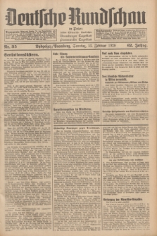 Deutsche Rundschau in Polen : früher Ostdeutsche Rundschau, Bromberger Tageblatt, Pommereller Tageblatt. Jg.62, Nr. 35 (13 Februar 1938) + dod.