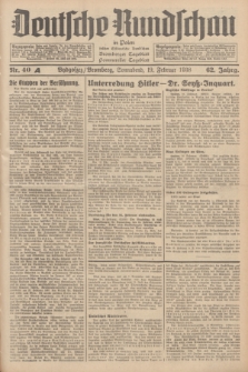 Deutsche Rundschau in Polen : früher Ostdeutsche Rundschau, Bromberger Tageblatt, Pommereller Tageblatt. Jg.62, Nr. 40A (19 Februar 1938) + dod.