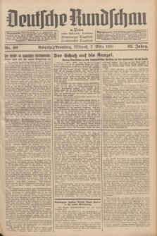 Deutsche Rundschau in Polen : früher Ostdeutsche Rundschau, Bromberger Tageblatt, Pommereller Tageblatt. Jg.62, Nr. 49 (2 März 1938) + dod.
