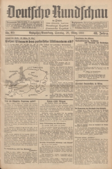 Deutsche Rundschau in Polen : früher Ostdeutsche Rundschau, Bromberger Tageblatt, Pommereller Tageblatt. Jg.62, Nr. 65 (20 März 1938) + dod.