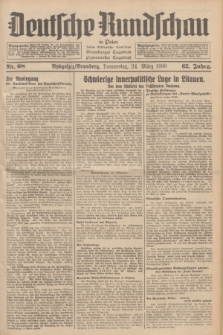 Deutsche Rundschau in Polen : früher Ostdeutsche Rundschau, Bromberger Tageblatt, Pommereller Tageblatt. Jg.62, Nr. 68 (24 März 1938) + dod.