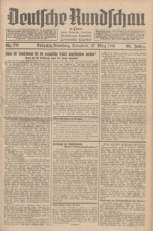 Deutsche Rundschau in Polen : früher Ostdeutsche Rundschau, Bromberger Tageblatt, Pommereller Tageblatt. Jg.62, Nr. 70 (26 März 1938) + dod.