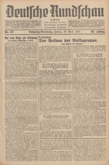 Deutsche Rundschau in Polen : früher Ostdeutsche Rundschau, Bromberger Tageblatt, Pommereller Tageblatt. Jg.62, Nr. 97 (29 April 1938) + dod.