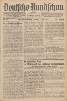 Deutsche Rundschau in Polen : früher Ostdeutsche Rundschau, Bromberger Tageblatt, Pommereller Tageblatt. Jg.62, Nr. 99 (1 Mai 1938) + dod.