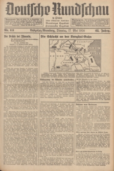 Deutsche Rundschau in Polen : früher Ostdeutsche Rundschau, Bromberger Tageblatt, Pommereller Tageblatt. Jg.62, Nr. 111 (17 Mai 1938) + dod.