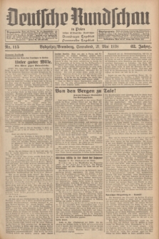 Deutsche Rundschau in Polen : früher Ostdeutsche Rundschau, Bromberger Tageblatt, Pommereller Tageblatt. Jg.62, Nr. 115 (21 Mai 1938) + dod.