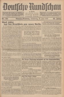 Deutsche Rundschau in Polen : früher Ostdeutsche Rundschau, Bromberger Tageblatt, Pommereller Tageblatt. Jg.62, Nr. 135 (16 Juni 1938) + dod.