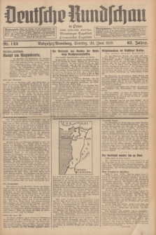 Deutsche Rundschau in Polen : früher Ostdeutsche Rundschau, Bromberger Tageblatt, Pommereller Tageblatt. Jg.62, Nr. 143 (26 Juni 1938) + dod.