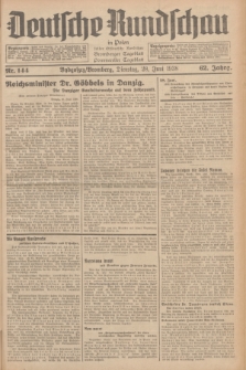 Deutsche Rundschau in Polen : früher Ostdeutsche Rundschau, Bromberger Tageblatt, Pommereller Tageblatt. Jg.62, Nr. 144 (28 Juni 1938) + dod.