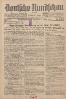 Deutsche Rundschau in Polen : früher Ostdeutsche Rundschau, Bromberger Tageblatt, Pommereller Tageblatt. Jg.62, Nr. 224 (1 Oktober 1938) + dod.